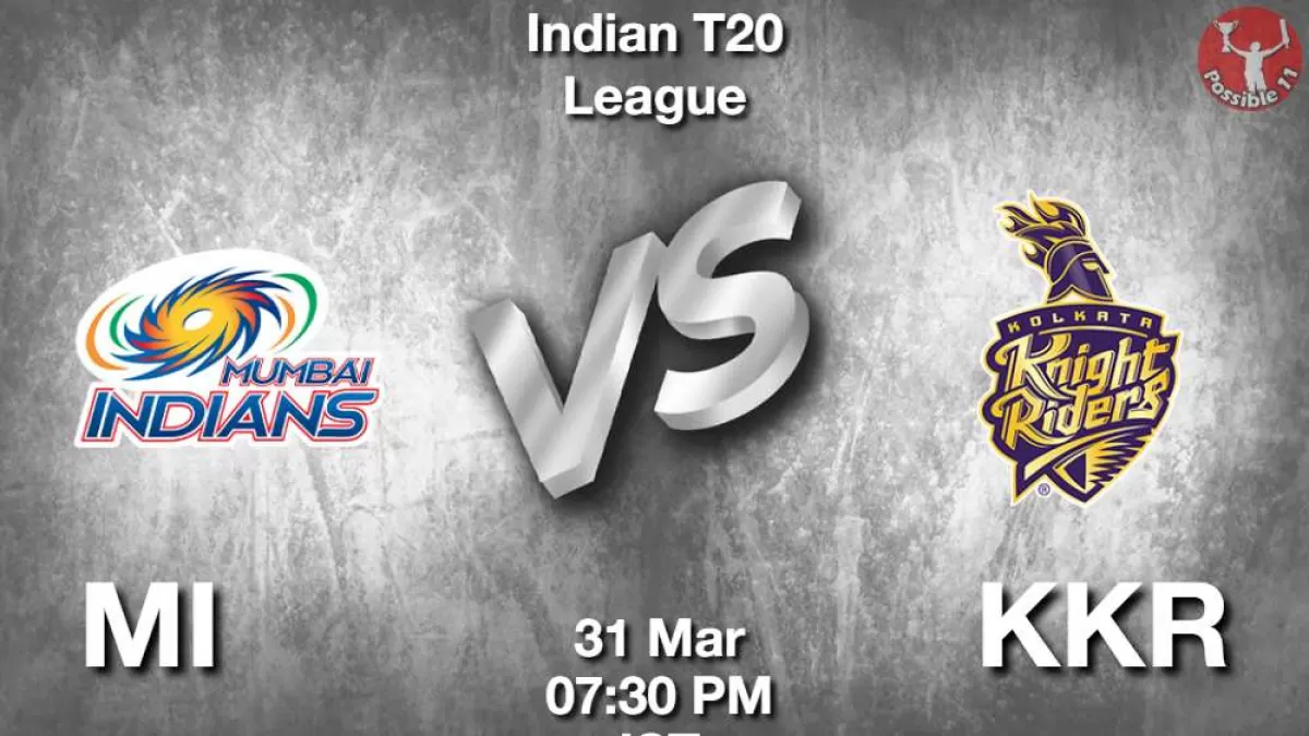 IPL 2025 : MI vs KKR ड्रीम11 Prediction in Hindi, 12th Match Preview, Dream11 Team in Hindi