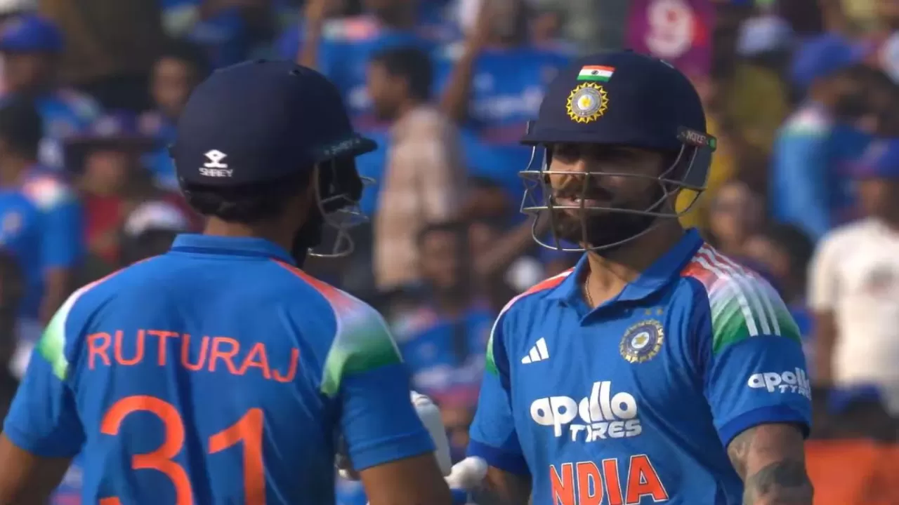 Ruturaj Gaikwad smashes ODI century in 78 balls, India 249/2 (34 overs) in Hindi