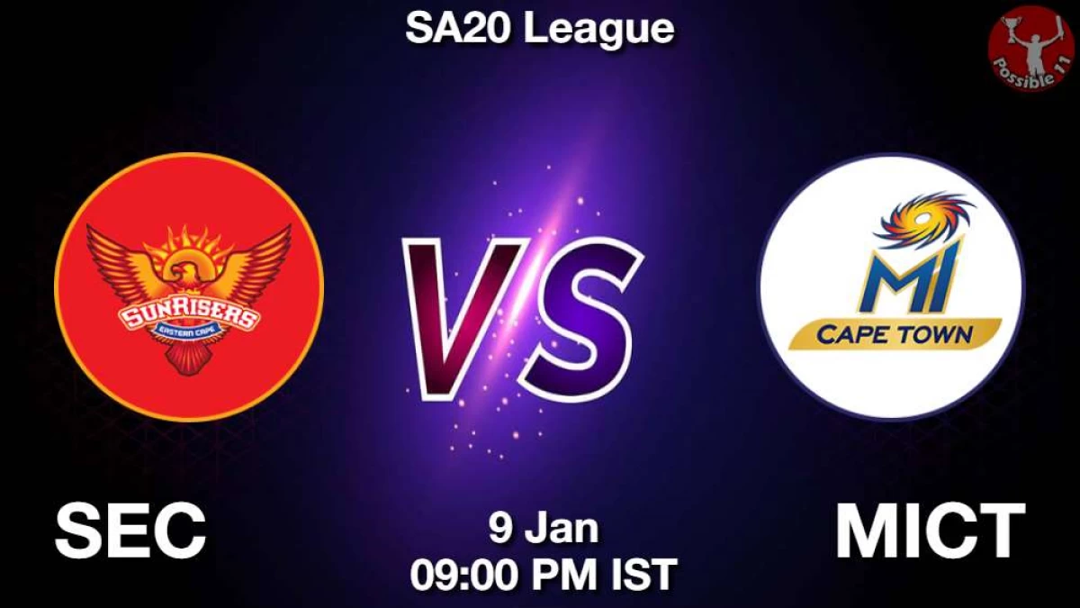 SEC vs MICT Dream11 Prediction In Hindi, SA20, 1st Match, Playing 11, Fantasy Tips in Hindi