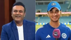 Sehwag gave a special lesson Picture