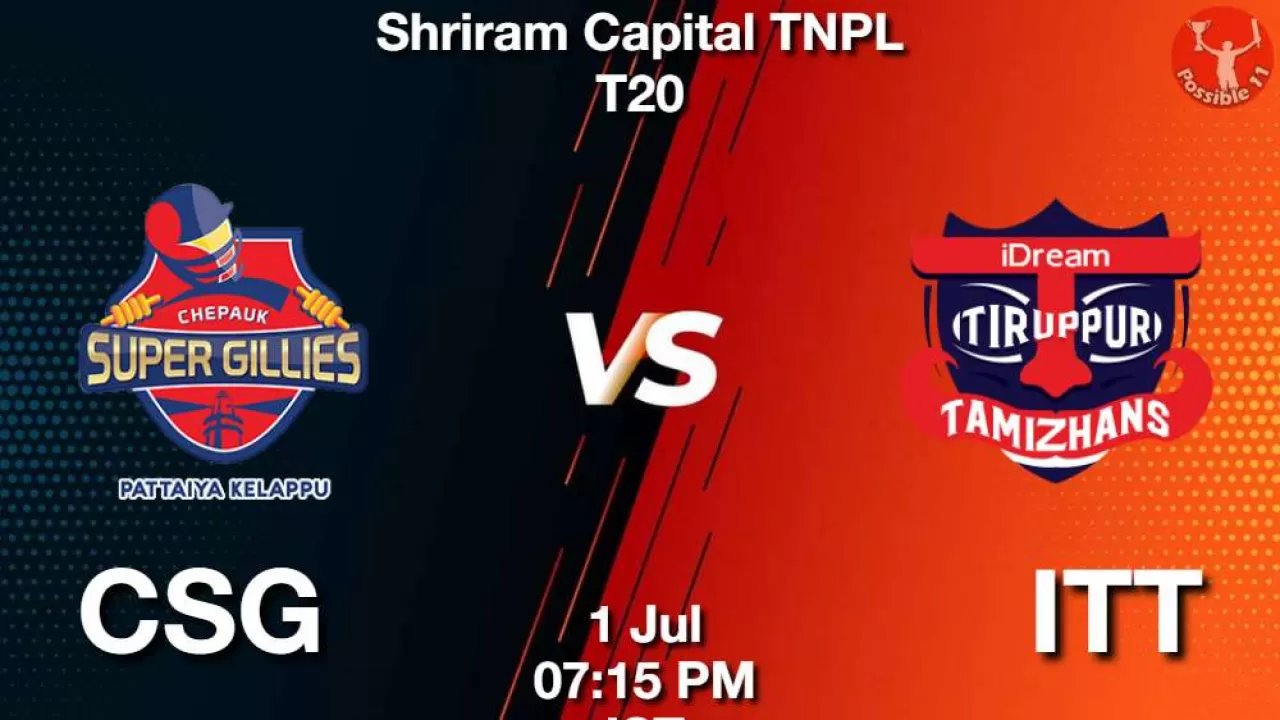 TNPL T20 : CSG vs ITT Dream11 Prediction in Hindi, Match Preview, Qualifier 1 Match in Hindi News TNPL T20 : CSG vs ITT Dream11 Prediction in Hindi, Match Preview, Qualifier 1 Match in Hindi