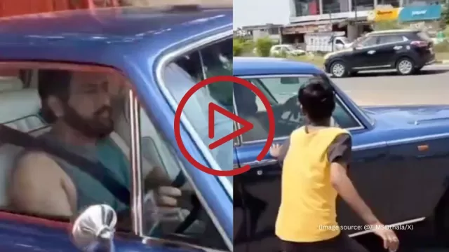 WATCH VIDEO: MS Dhoni seen driving