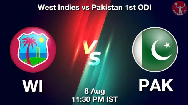 WI vs PAK 1st ODI, Match