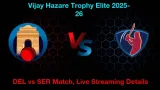 How to Watch Delhi vs Services Match, Live Streaming and Telecast, January 3, 2026