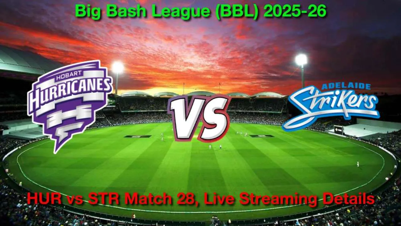 How to Watch HUR vs STR Match 28, Live Streaming and Telecast, January 9, 2026 in Hindi