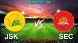 How to Watch JSK vs SEC Match 11, Live Streaming and Telecast, January 3, 2025