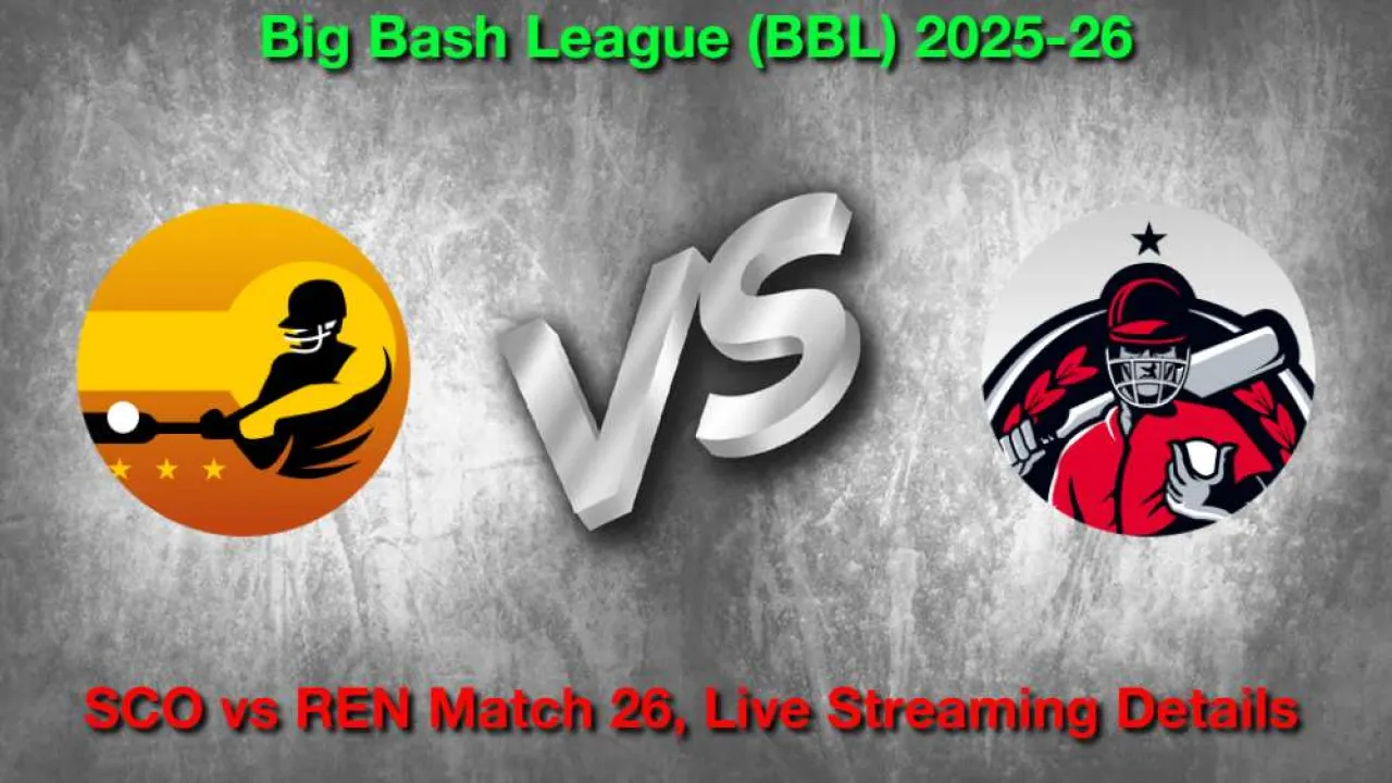 How to Watch SCO vs REN Match 26, Live Streaming and Telecast, January 7, 2026 in Hindi