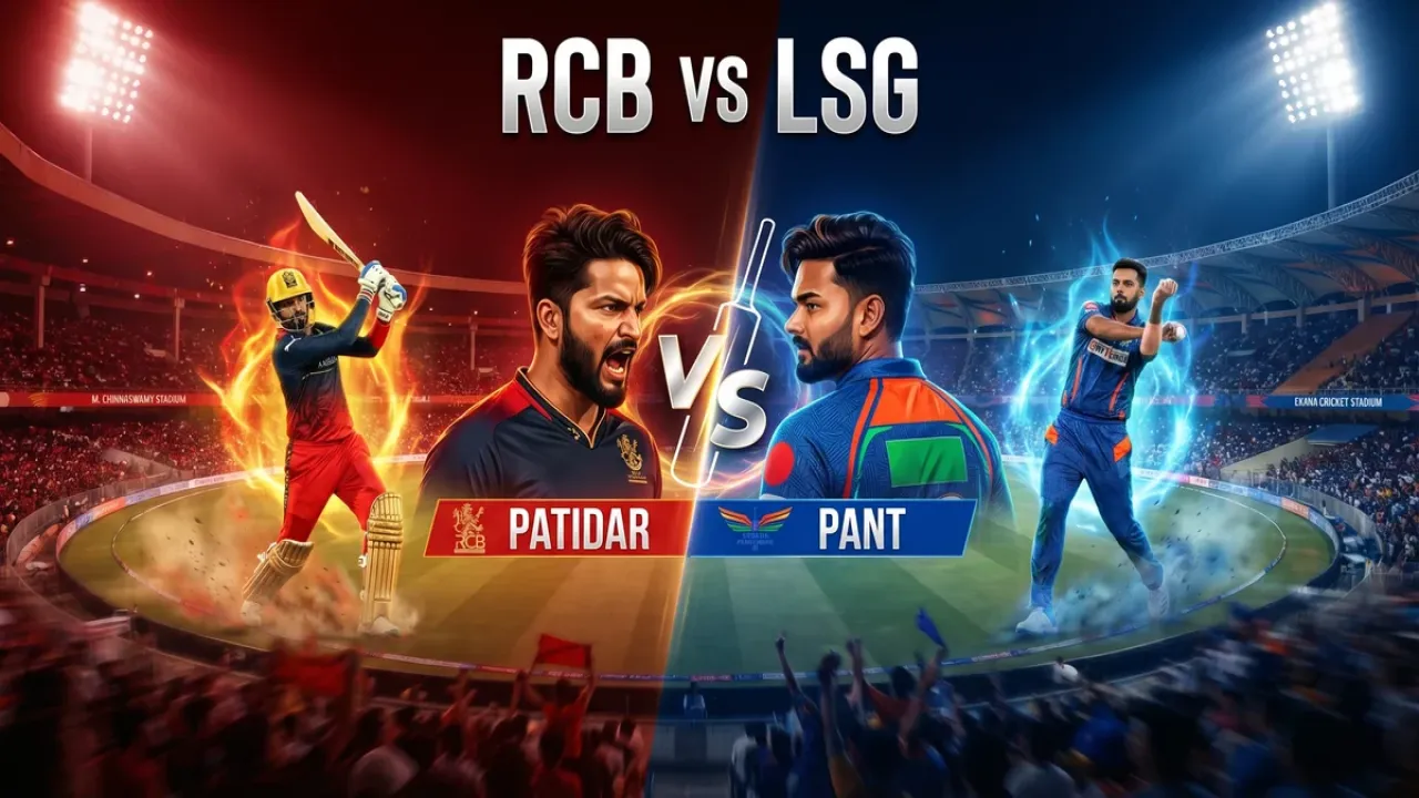IPL 2026: RCB बनाम LSG हेड-टू-हेड, पिच रिपोर्ट, खिलाड़ी के आँकड़े