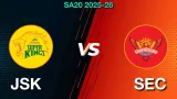 JSK vs SEC Dream11 Team, Prediction: Who Will Win Today SA20 Match 11?