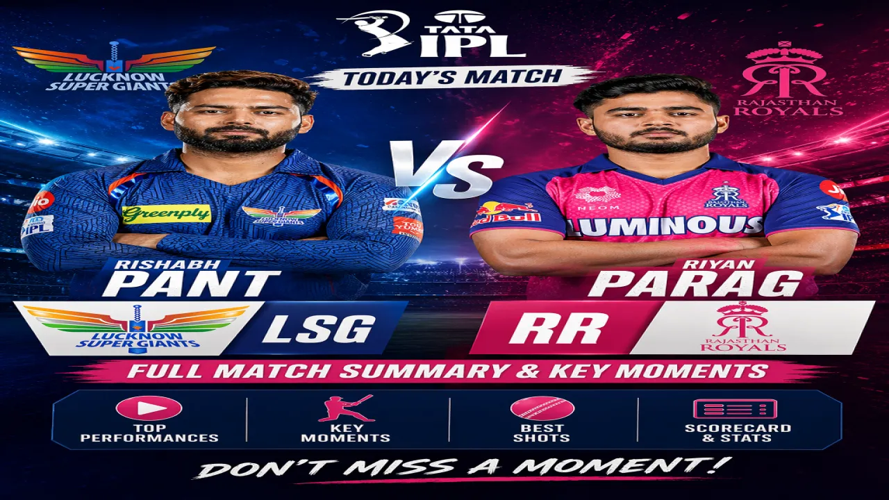 LSG vs RR हाइलाइट्स आज का मैच