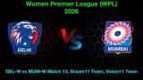MI-W vs DC-W Dream11 Team, Vision11, Match Prediction, Playing 11