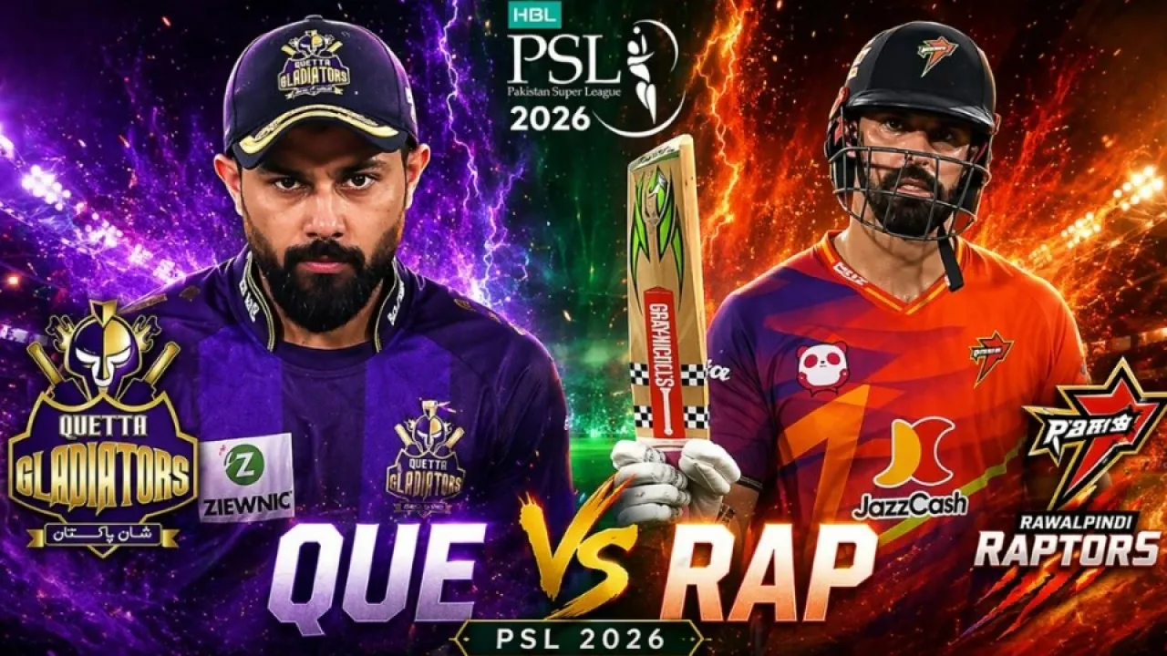 PSL 2026: QUE बनाम RAP हेड-टू-हेड रिकॉर्ड और खिलाड़ी आँकड़े