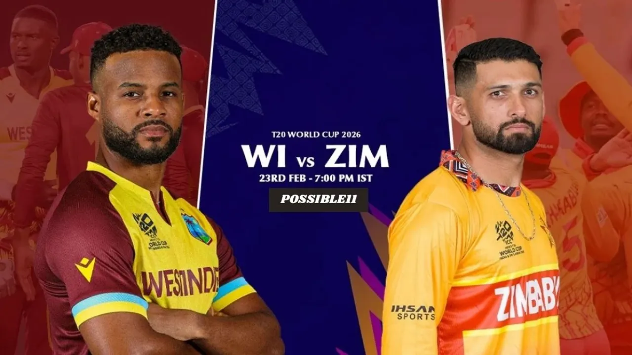 टी20 वर्ल्ड कप 2026: WI vs ZIM Dream11 प्रेडिक्शन हिंदी में, 44वां टी20 मैच