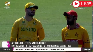 Zimbabwe vs South Africa Match Live Scorecard, ZIM vs SA Score T20 WC