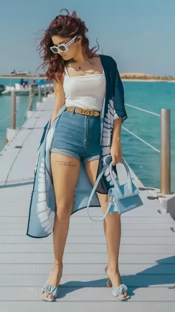 21-year-old Avneet Kaur blue dress Picture