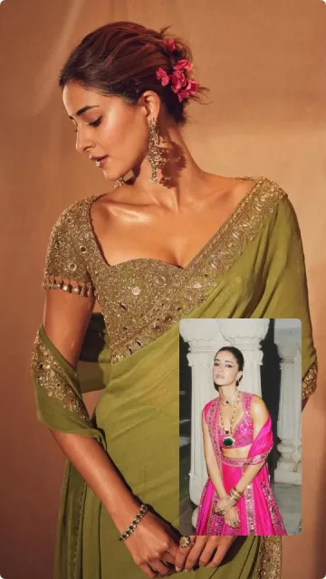 Ananya Panday’s Saree & Lehenga Picture