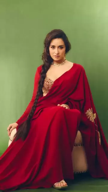 ​Shraddha Kapoor red saree look Picture