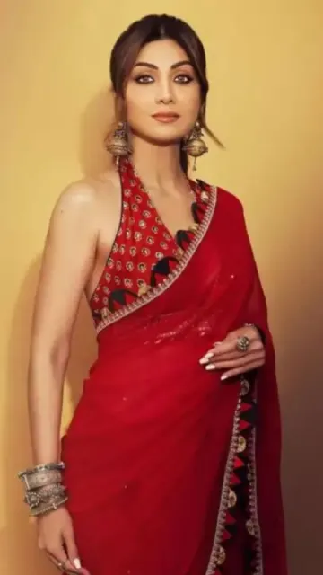 Best Red Color Blouse for Picture