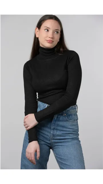 Women's High Neck Sweater for Picture